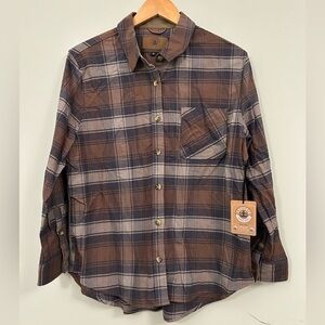 Levitate Women's Original Flannel Small Organic Cotton Bear Gurnet NWT